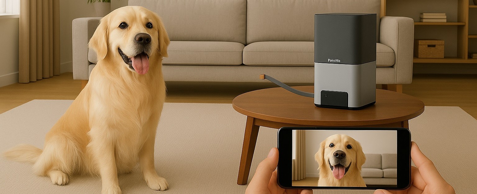 Pet resting peacefully at home while being monitored through the Petcube Bites 2