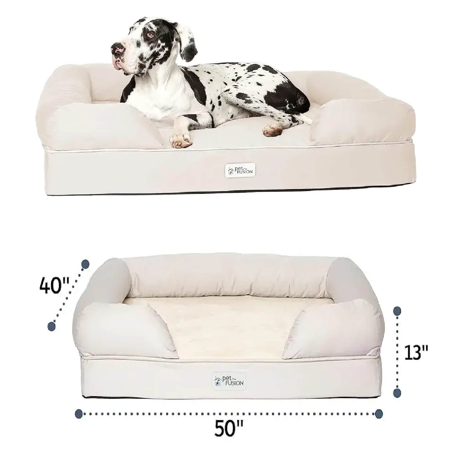 PetFusion Ultimate Dog Bed – Orthopedic memory foam with bolsters for joint support