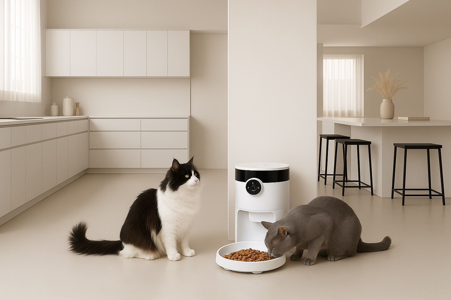 Pet using smart gadget for improved daily care and monitoring