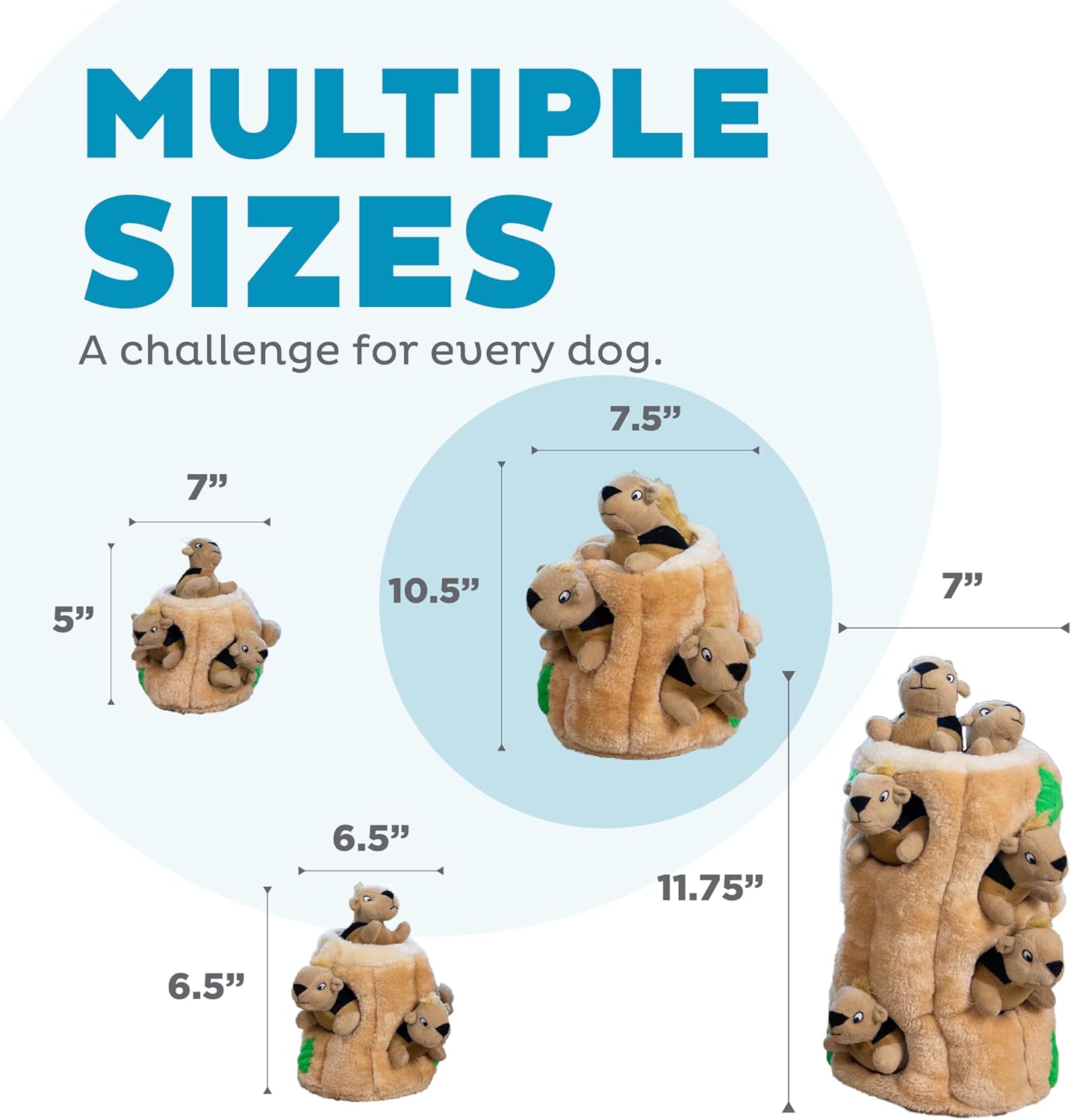 Outward Hound Hide-A-Squirrel Puzzle Toy contents