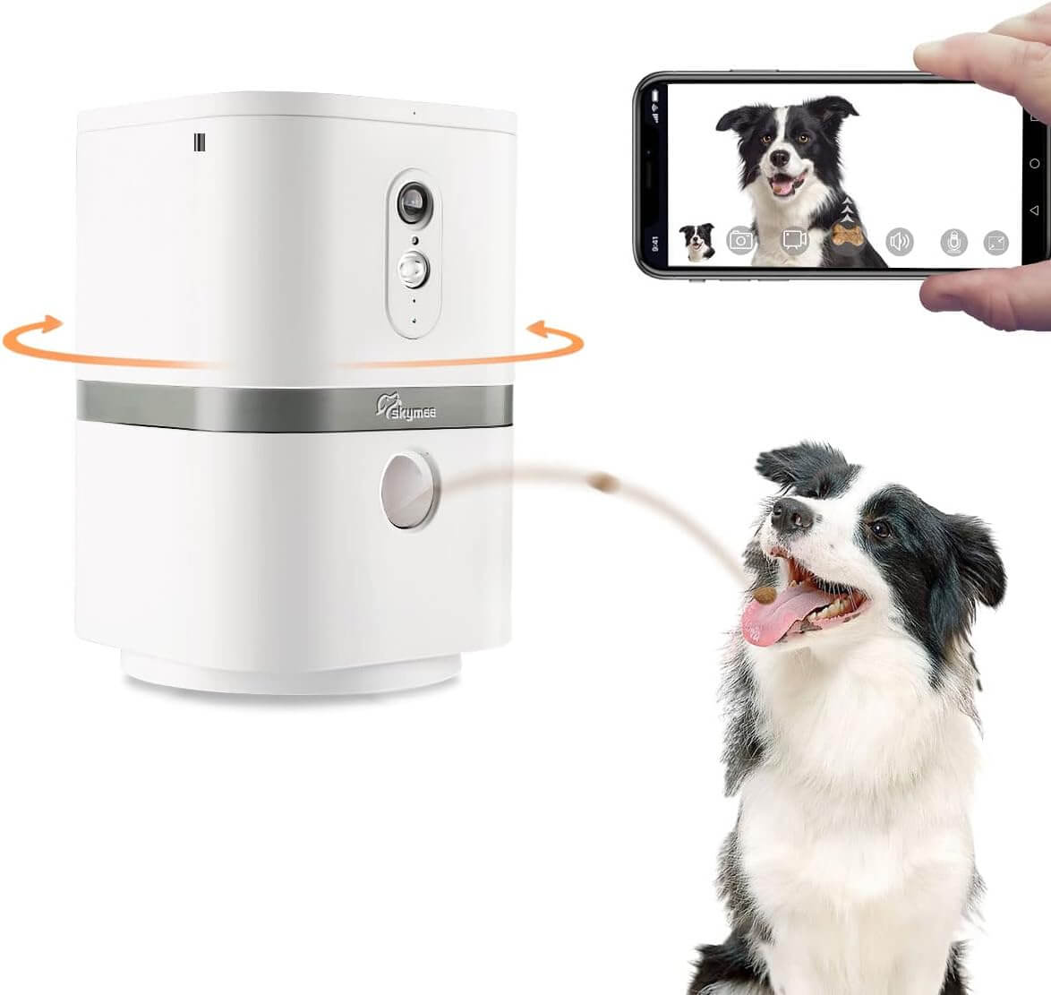 Skymee Petalk AI II – Dog Camera with Treat Dispenser and Motion Detection