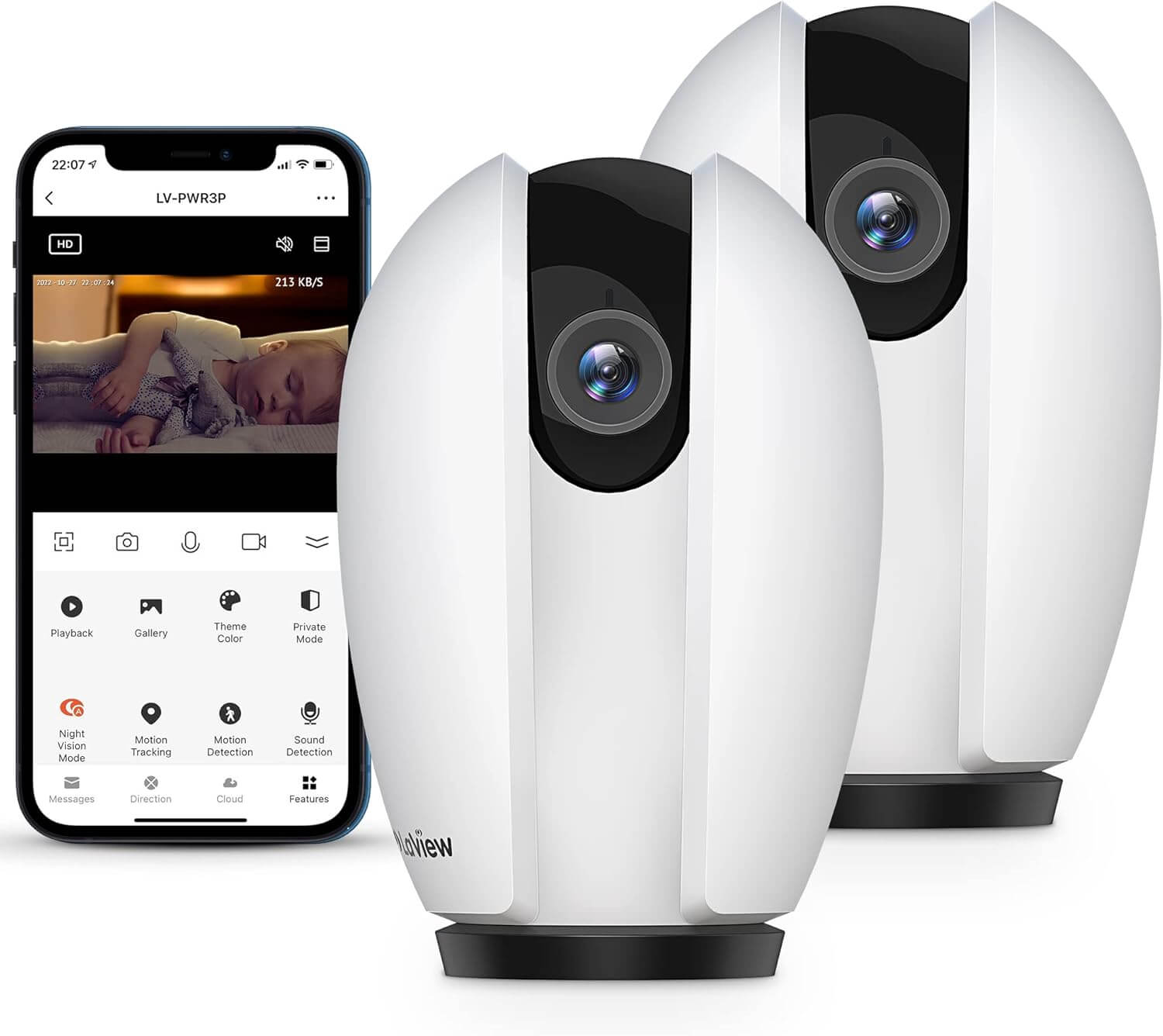 LaView 2K Pet Camera – Indoor security camera with smart alerts and night vision