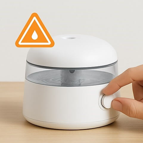 Smart pet water fountain showing low water auto shut-off function