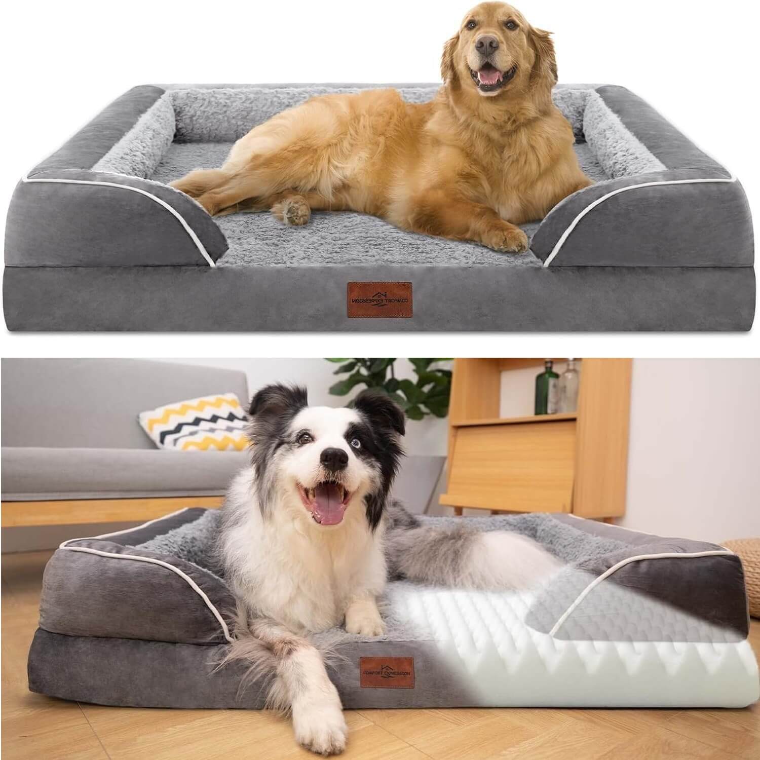 best indoor dog beds – Comfort Expression Waterproof Orthopedic Foam Dog Bed
