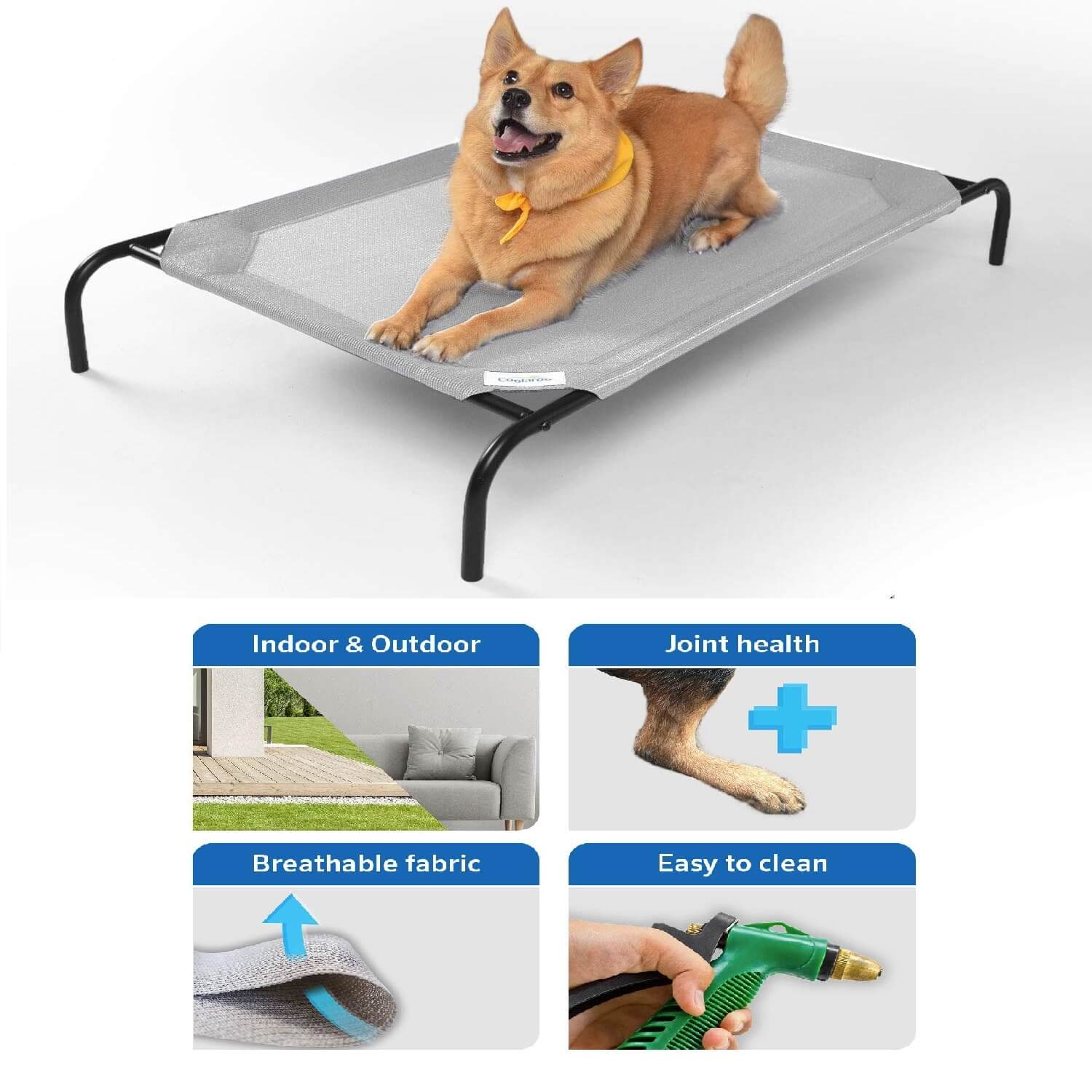 Coolaroo Original Elevated Cooling Dog Bed – Best Outdoor Choice for Hot Weather