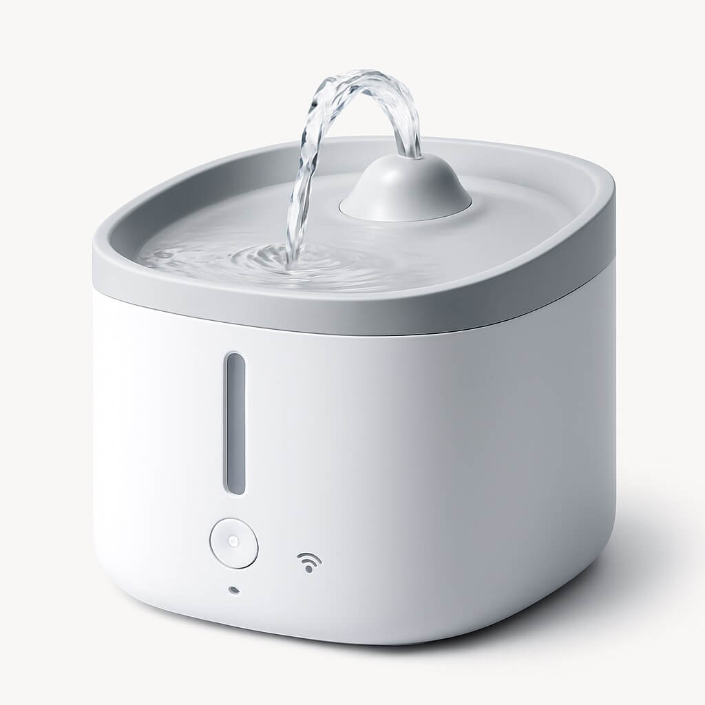 Smart water fountain for pets with Wi-Fi and filtration system