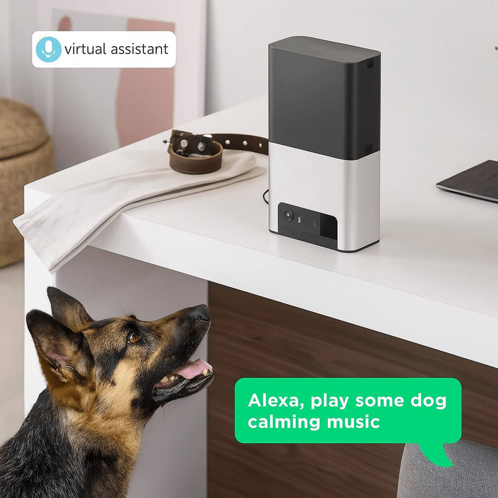 Owner watching their pet through the Petcube Bites 2 app on a smartphone