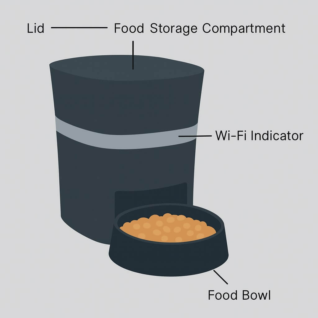 PetSafe Smart Feed Automatic Feeder unboxing – includes Wi-Fi enabled feeder, stainless steel bowl, power adapter and quick start guide