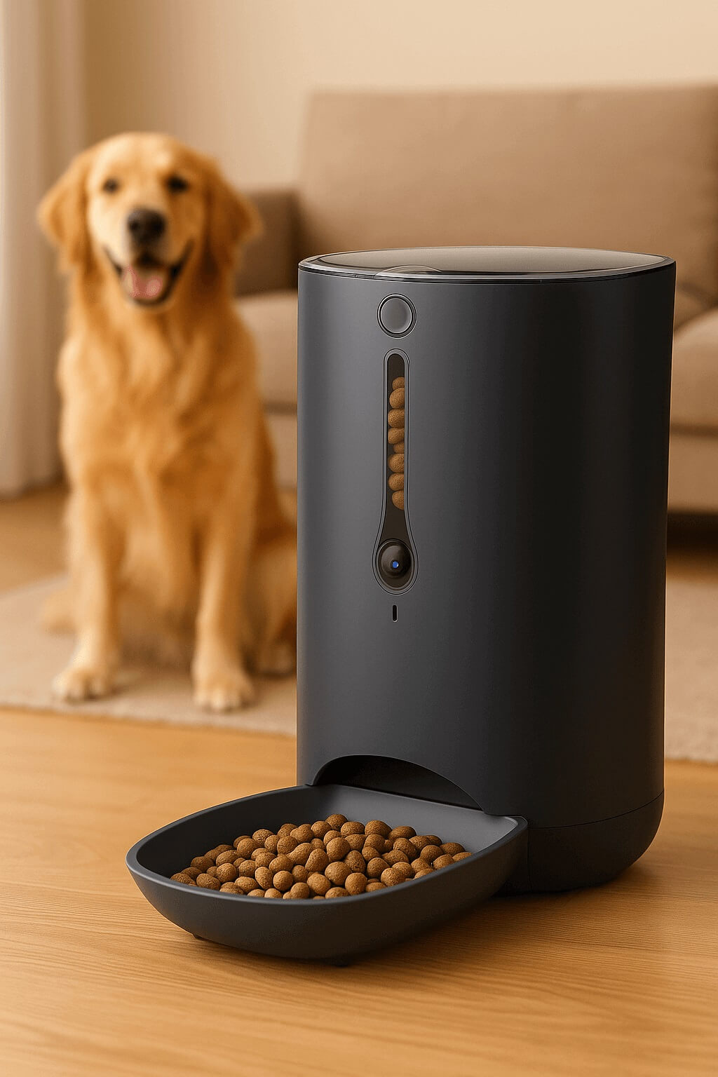 WOPET 7L automatic dog feeder with HD camera and two-way audio – Smart pet feeder with app and voice interaction