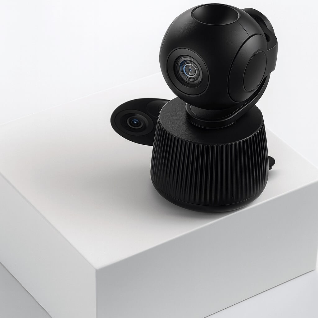 SiiPet AI Pet Camera with 4K Ultra HD video and smart auto-tracking – premium black pet monitor with motion alerts