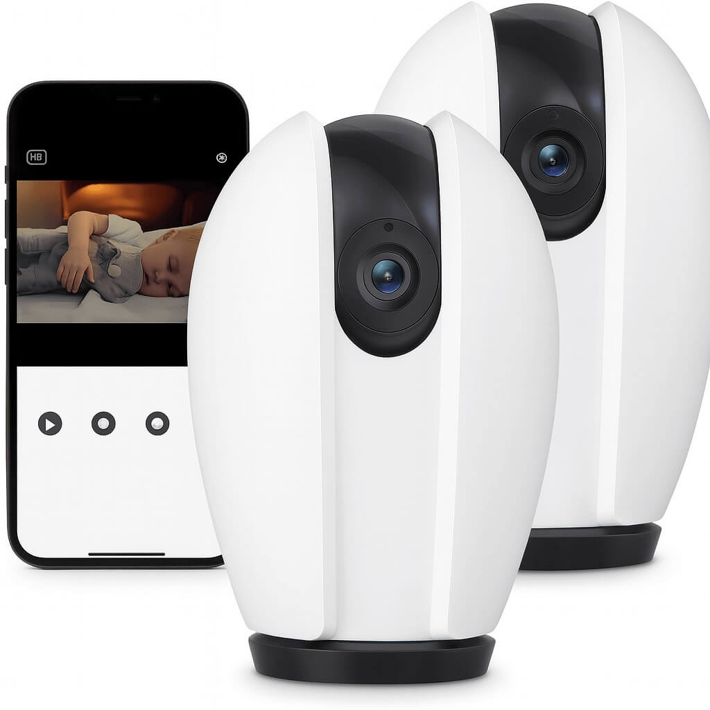 LaView 2K indoor pet camera with AI detection and cloud access – smart white security cam for dogs and cats