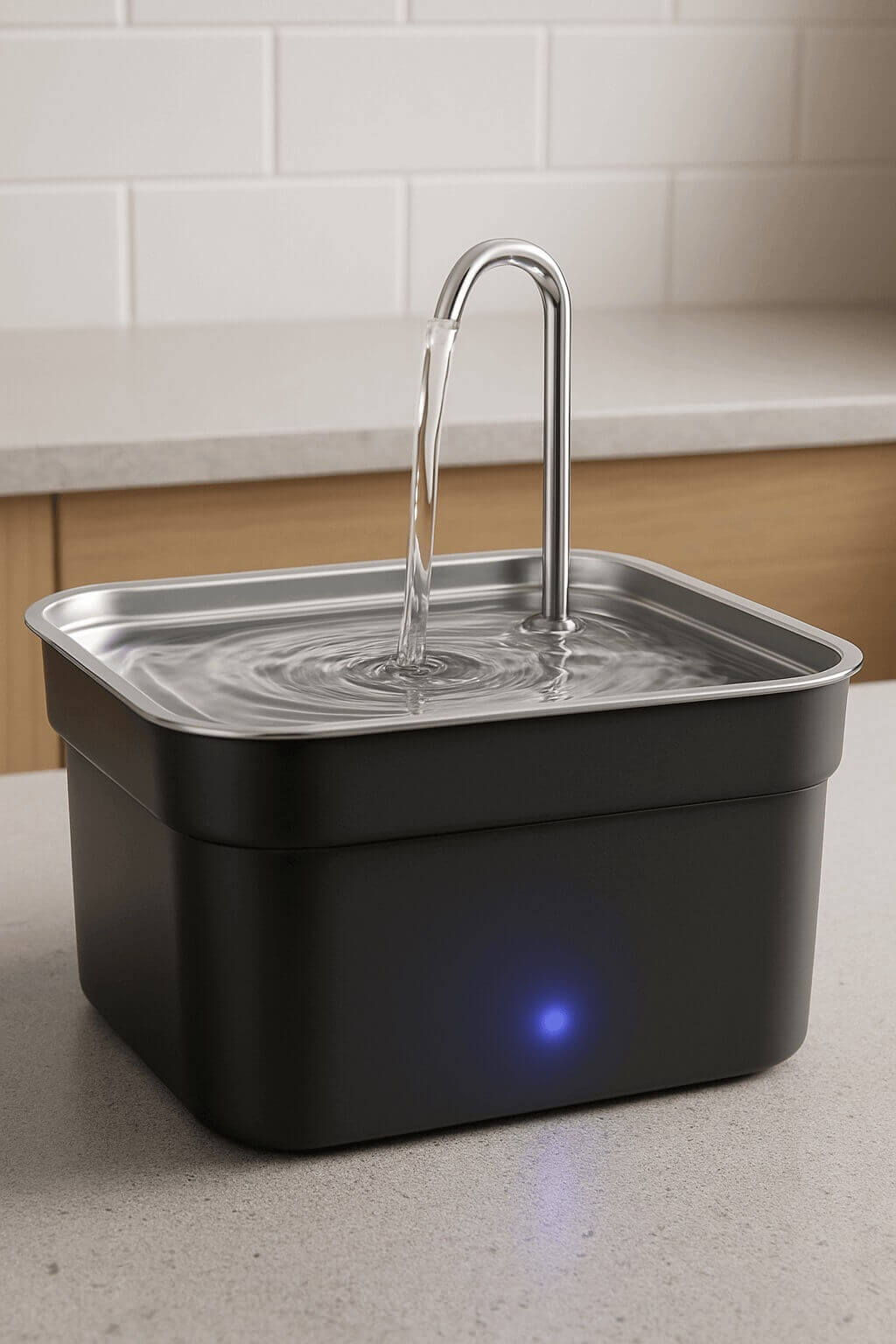 SIBAYS 2.8-gallon stainless steel dog water fountain with quiet pump – ideal for medium to large dogs