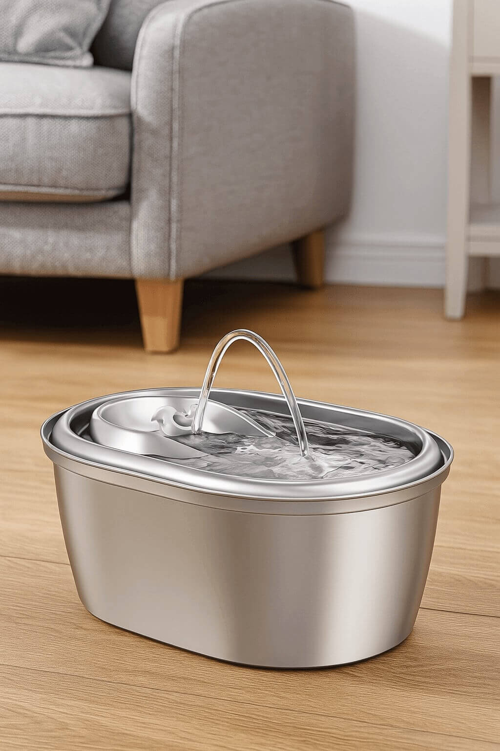 PETLIBRO stainless steel cat water fountain with triple filtration system and replacement filters