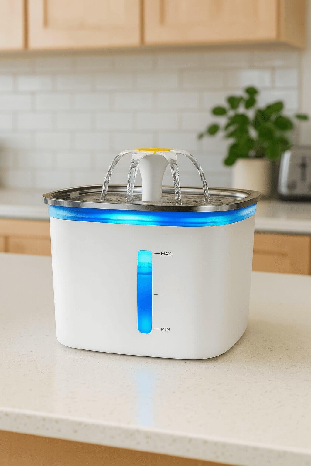 Veken 95oz pet water fountain with ultra-quiet motor, 3-stage filtration and silicone mat – ideal for cats and small dogs