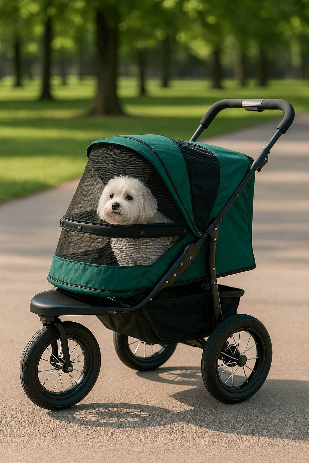 Pet Gear No-Zip Jogger with air tires and weather cover for outdoor use
