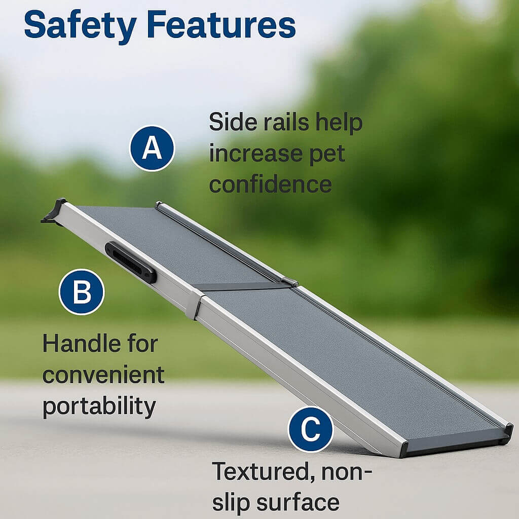 Unboxing PetSafe Telescoping Dog Ramp – durable aluminum ramp with safety rails, non-slip surface and carry handle