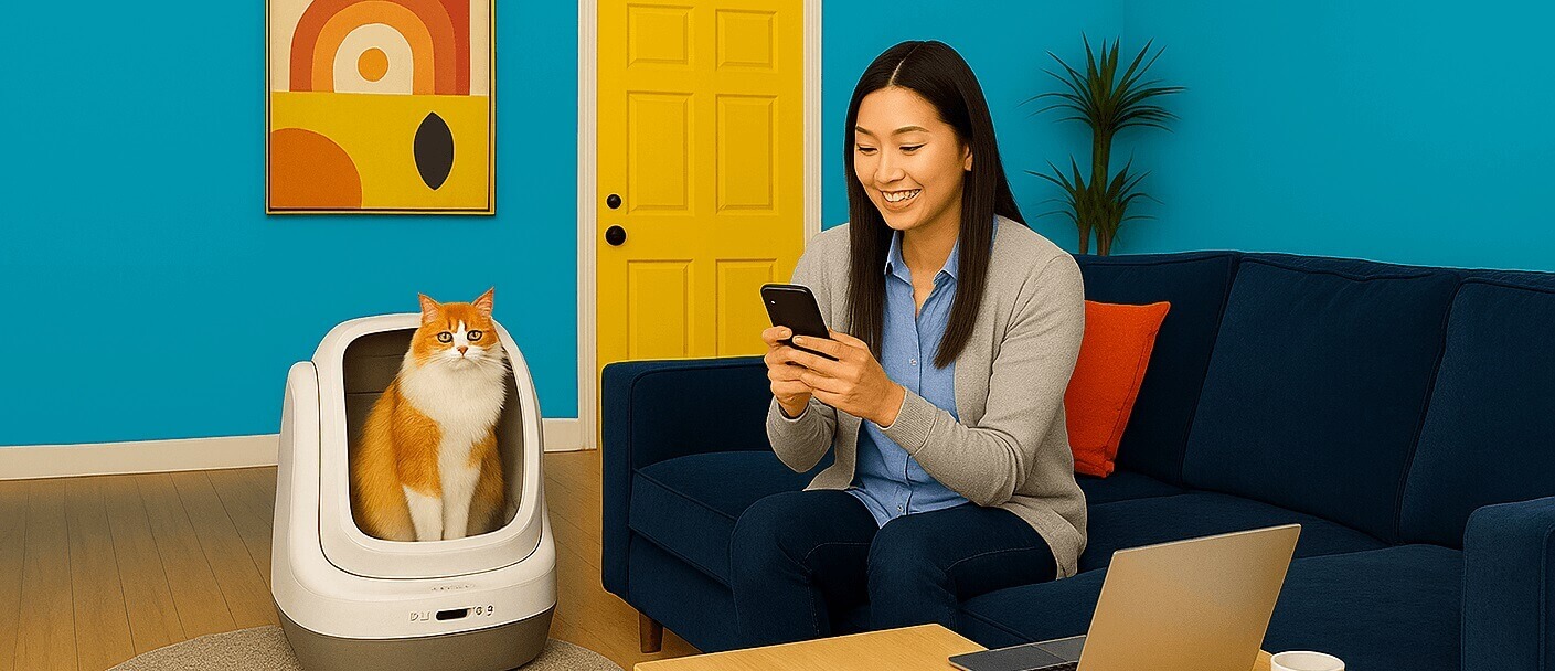 PetSafe ScoopFree OpenSky Automatic Self-Cleaning Cat Litter Box – App Controlled, Advanced Odor Management, Multi-Cat Friendly Design