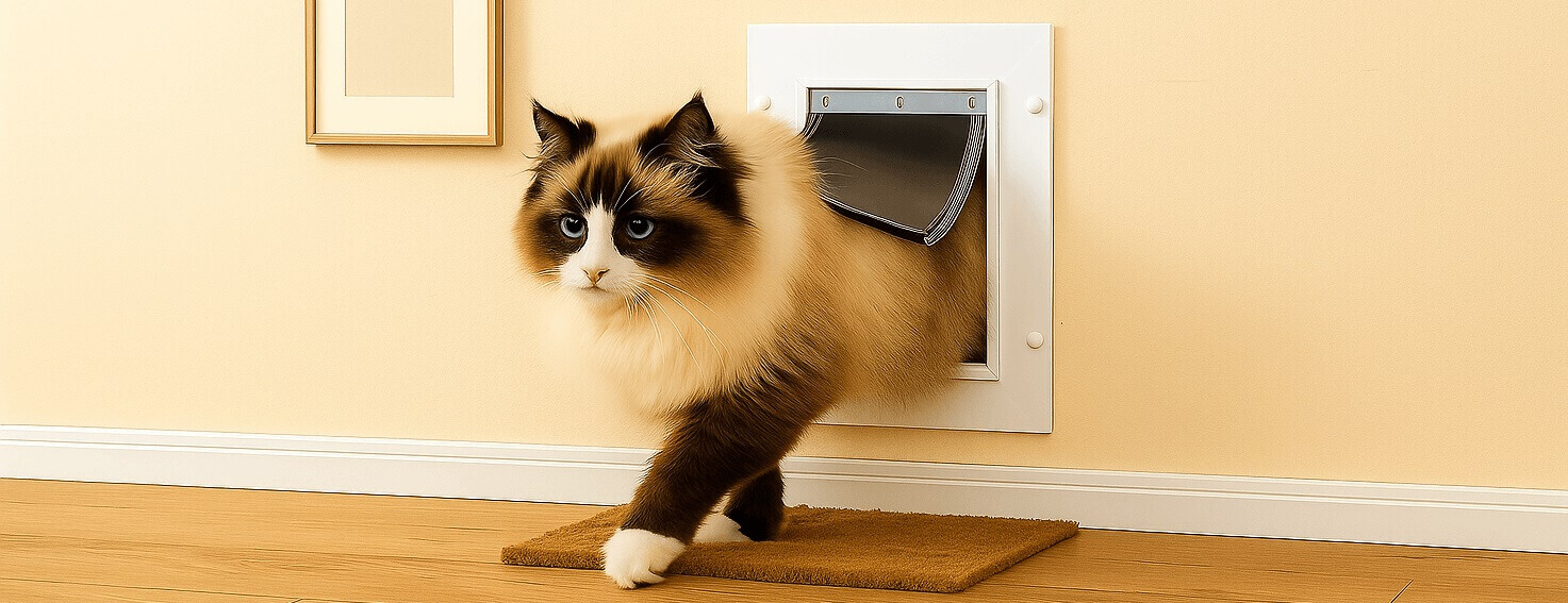PetSafe Wall Entry Door – weatherproof pet door for cats and dogs, rust-free and easy to install