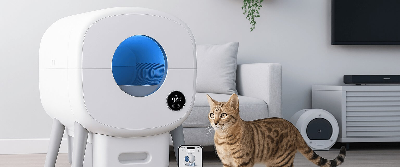 Cumrige Self-Cleaning Litter Box – Large automatic litter box with app control and safety features
