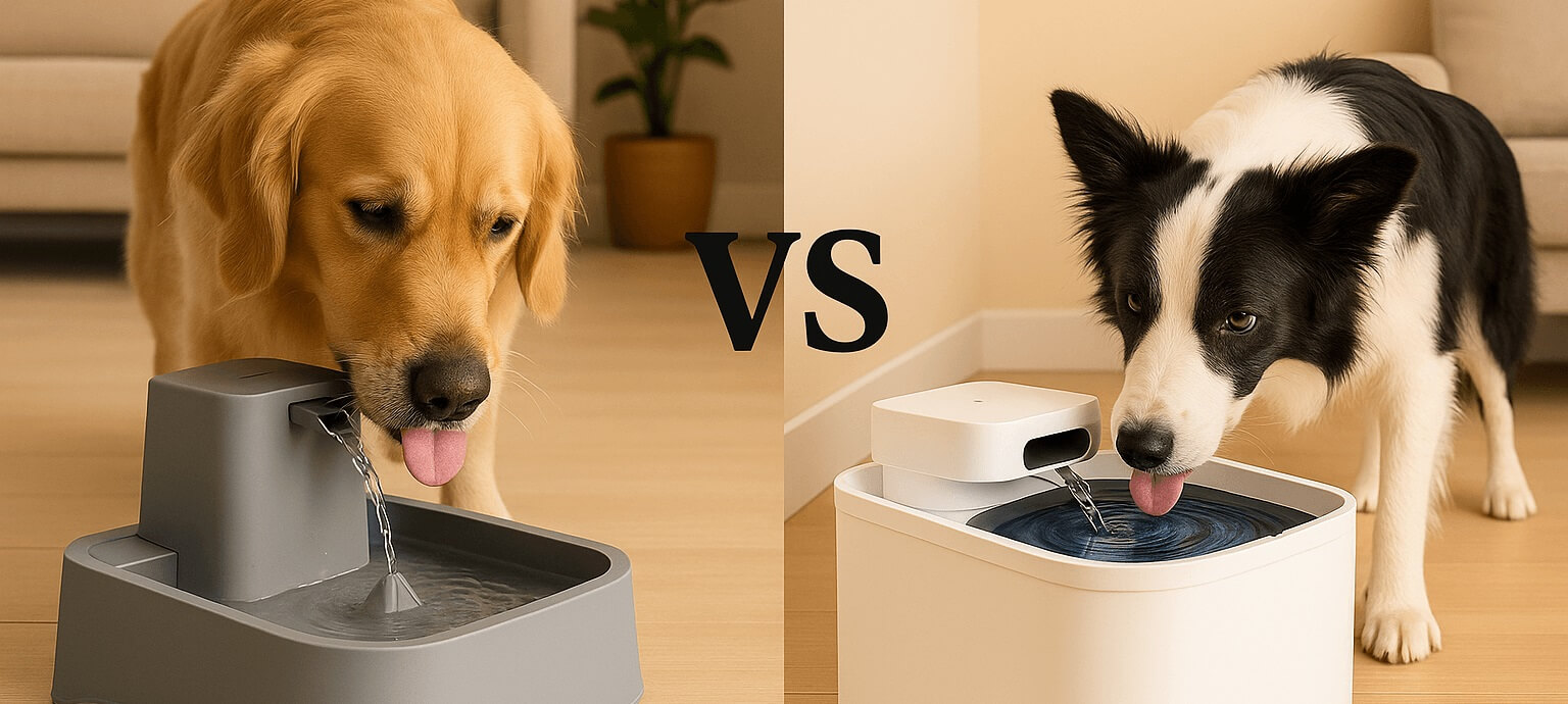 PETKIT Eversweet Max vs PetSafe Drinkwell 2-Gallon pet water fountains — side-by-side comparison (2025).