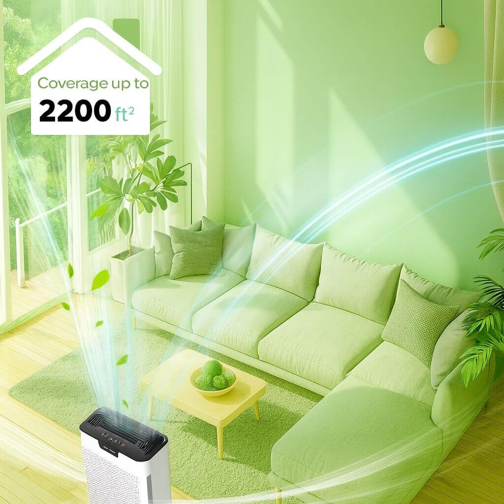 MOOKA KJ190L Air Purifier for large rooms and pet-friendly homes