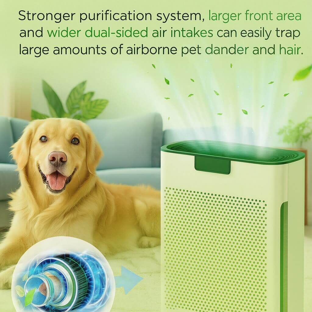 How the PuroAir 240 HEPA Air Purifier works – removes pet dander, fur, odors and smoke