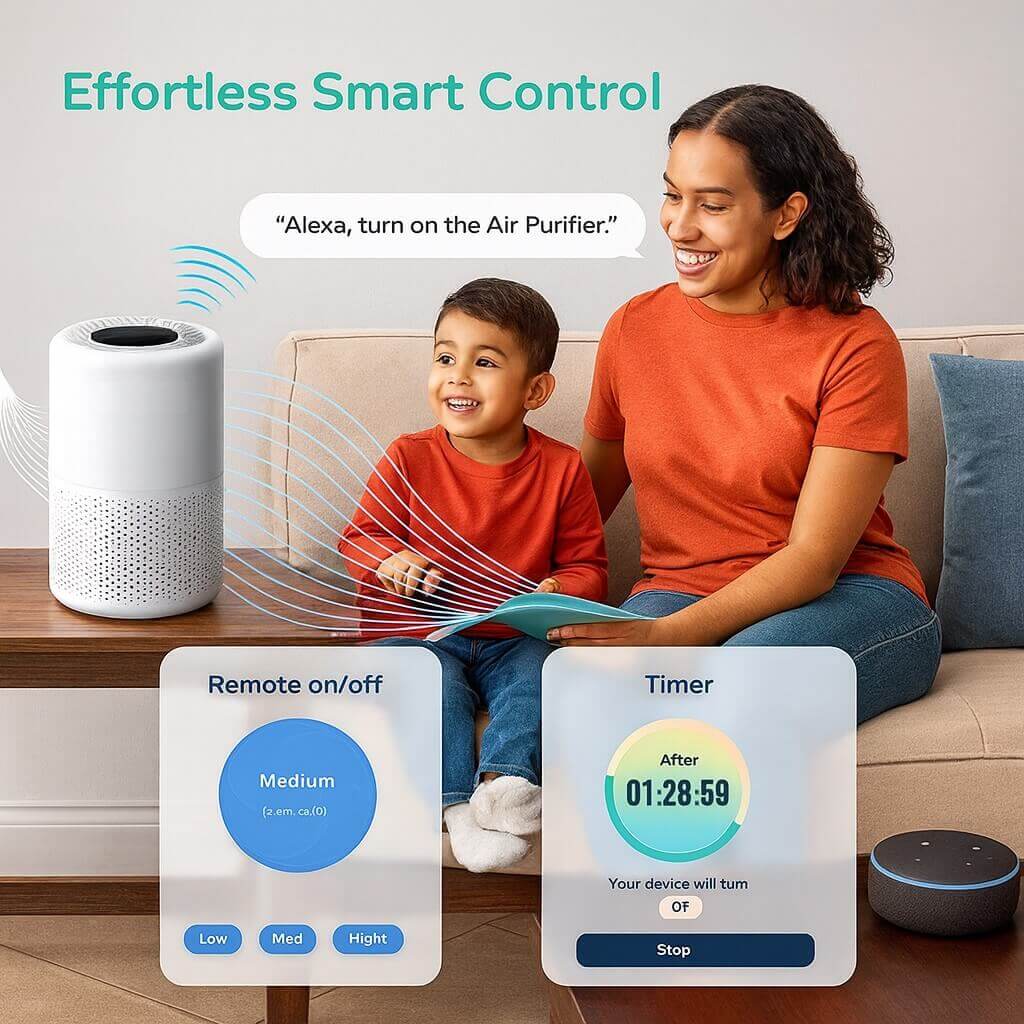 LEVOIT Core 200S-P Air Purifier with Alexa Smart Control