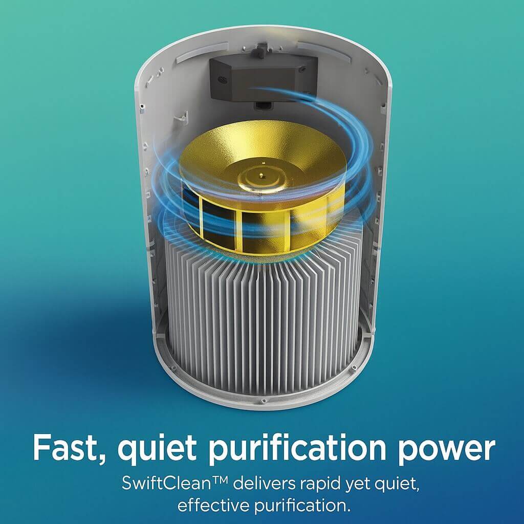 Shark HP102PET Air Purifier for pets with HEPA filtration and Clean Sense IQ