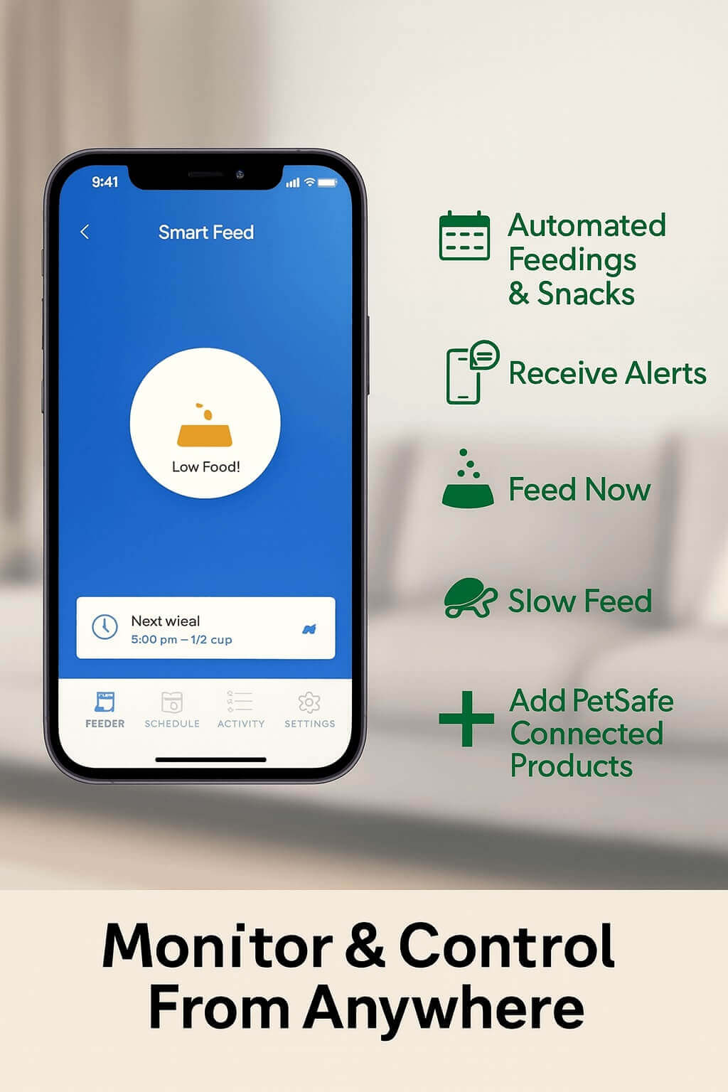 PetSafe Smart Feed Automatic Feeder with Wi-Fi and Alexa – programmable mealtimes for cats and dogs
