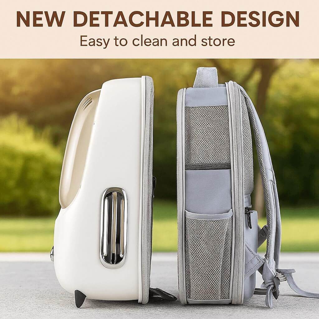 PETKIT Cat Backpack Carrier detachable design for easy cleaning and storage