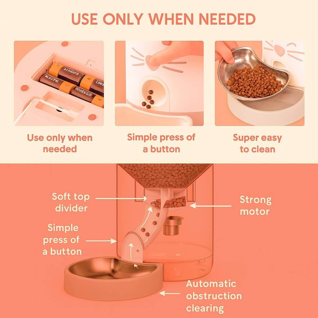 Unboxing Catit PIXI Smart Feeder – WiFi cat feeder, stainless steel dish, desiccant pack and power adapter