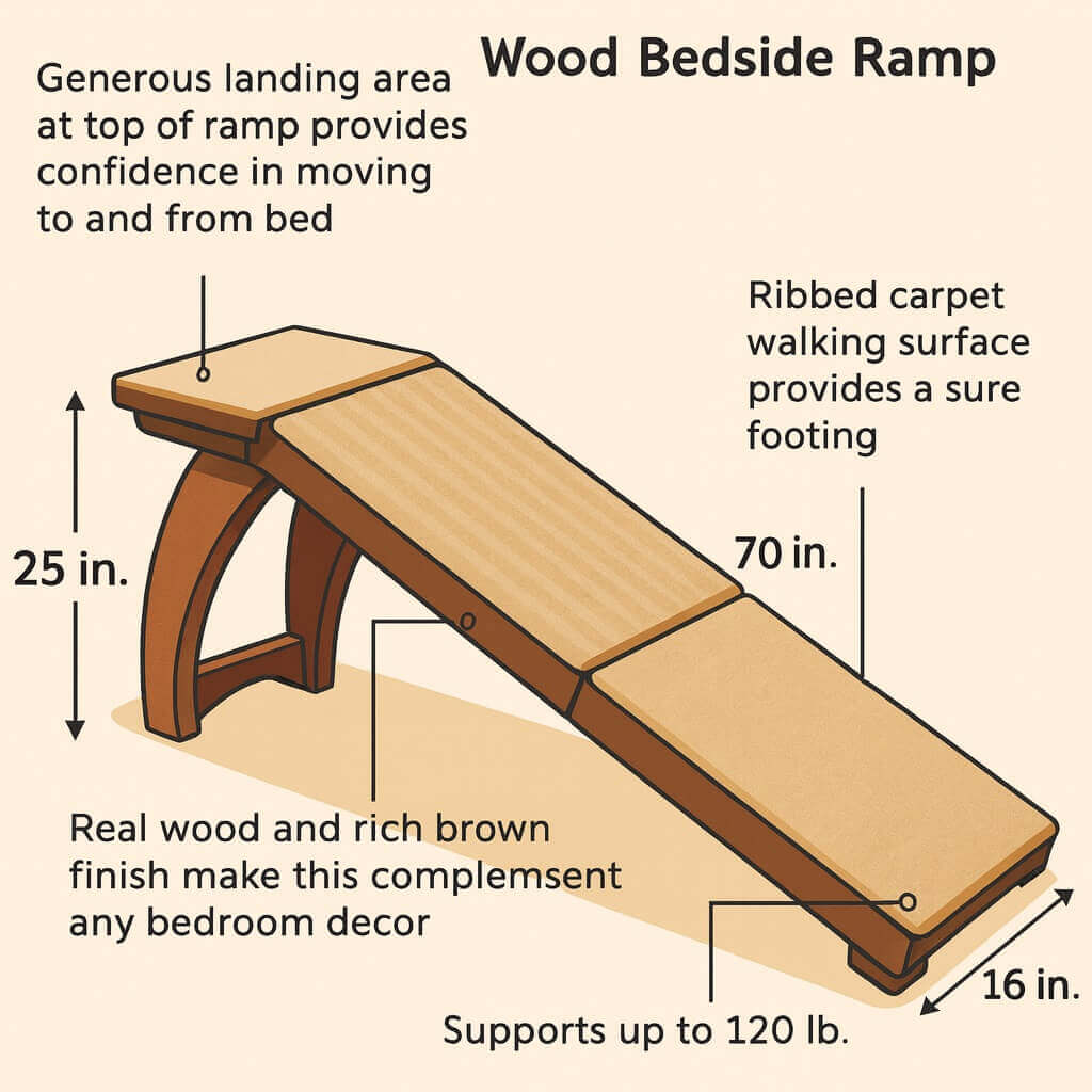 Unboxing PetSafe Wooden Bed Ramp – furniture-grade ramp with carpet surface and manual