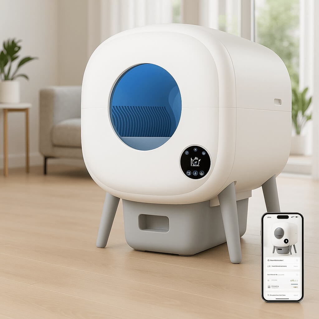Cumrige Self-Cleaning Litter Box – Large automatic litter box with app control