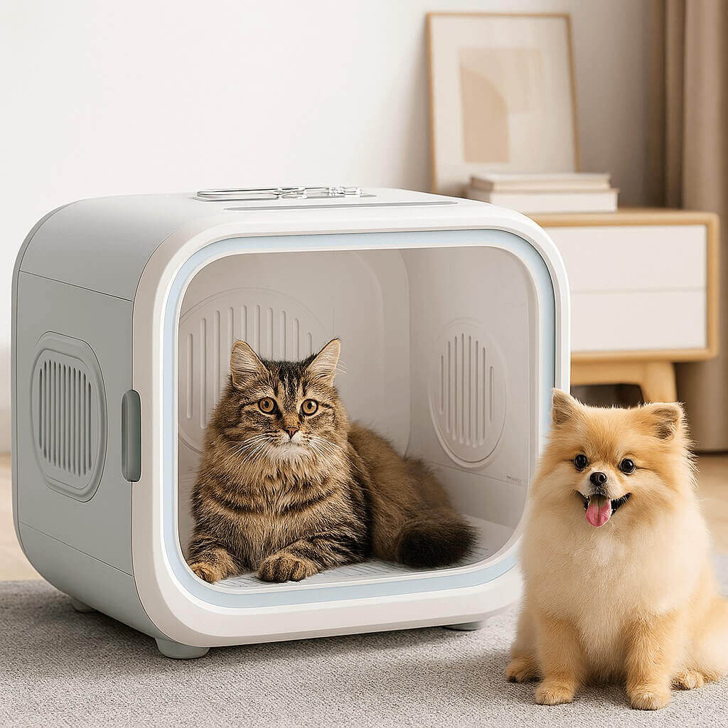 PETKIT AirSalon Max smart 60L pet hair drying box with quiet operation and app control