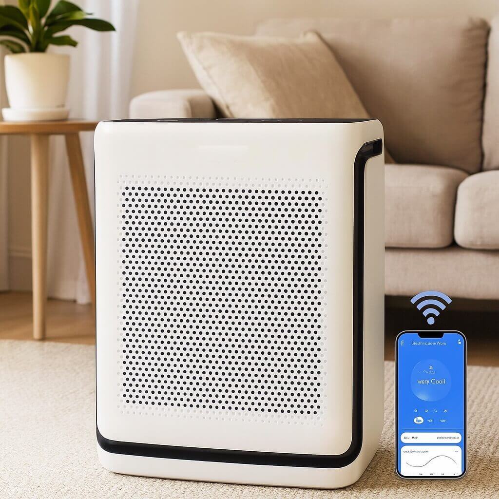 LEVOIT Vital 200S-P HEPA air purifier for large rooms with washable pre-filter and air quality monitor